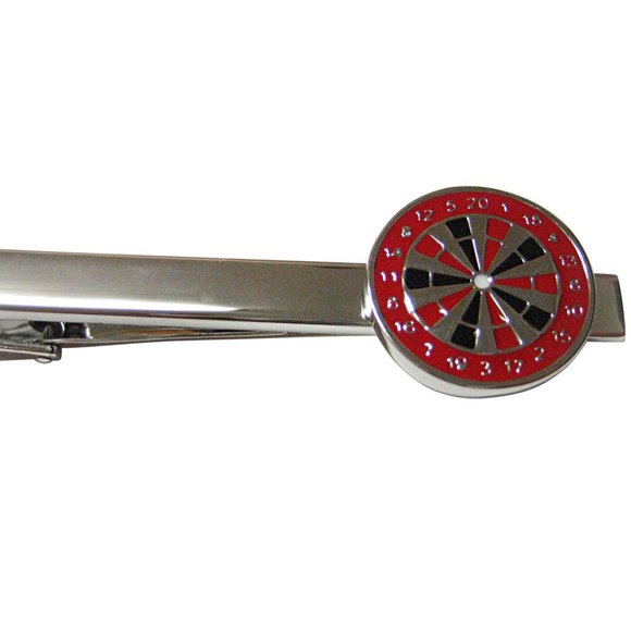 DUPLICATE Red Dartboard Square Tie Clip - Picture 1 of 2